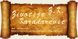 Životije Karadarević vizit kartica